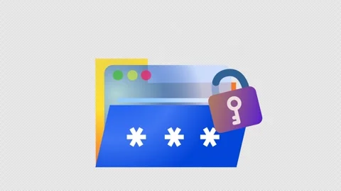 Secure file access icon animation. Password protected folder. Data encryption. Stock Footage 293078476