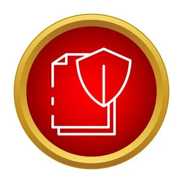 Secure file document protection with data shield icon Stock Illustration
