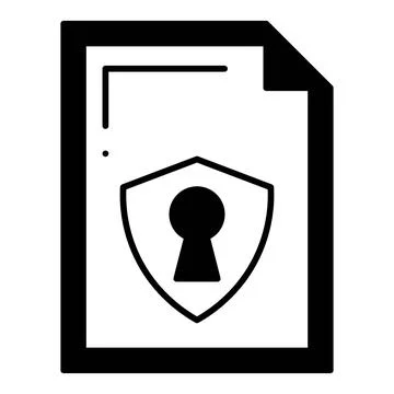 Secure File Dualtone Icon Stock Illustration