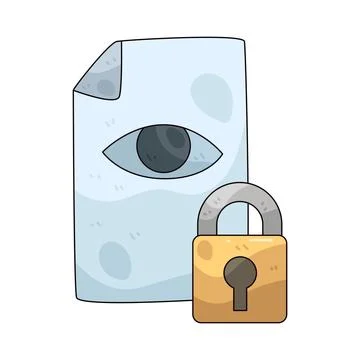 Secure File illustration 库存插图