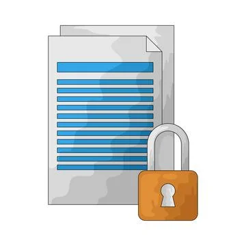 Secure file illustration Stock Illustration