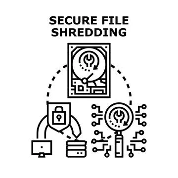 Secure file shredding for data privacy protection イラスト素材