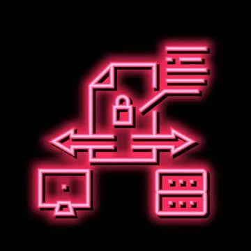 Secure file upload computer server color icon vector illustration Stock Illustration