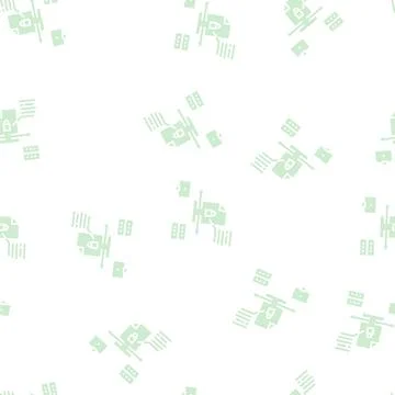 Secure file upload computer server glyph seamless pattern イラスト素材