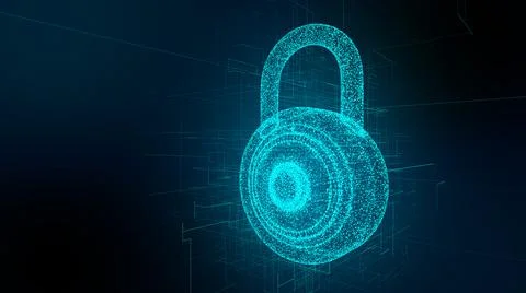 Secure firewall network virus malware hack protection online security Stock Illustration