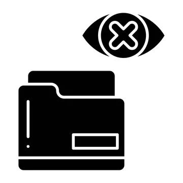 Secure Folder Glyph Icon Stockillustratie