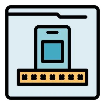 Secure folder icon vector flat Stock Illustration