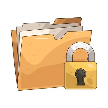 Secure folder illustration Stock Illustration