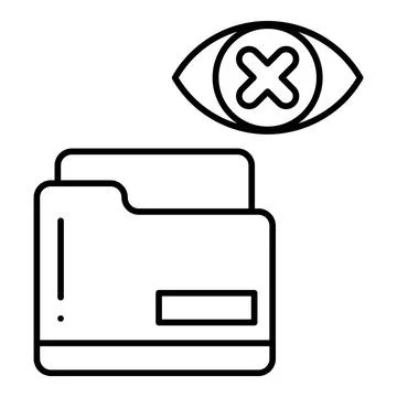 Secure Folder Line Icon Stockillustratie