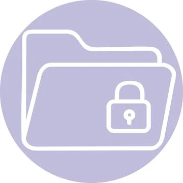 Secure folder lock icon symbol graphic Stock Illustration