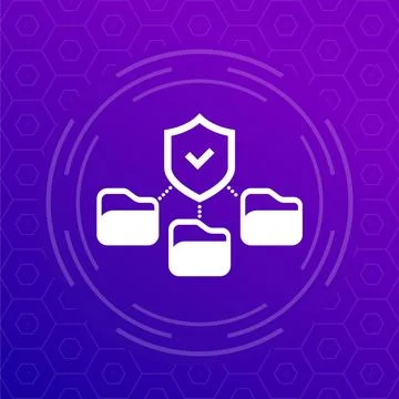Secure folders icon, data security vector Stock Illustration