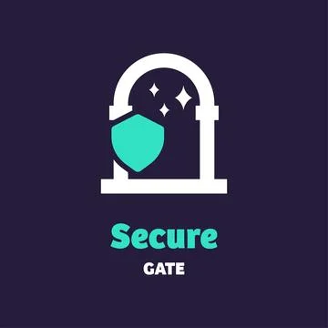 Secure Gate Logo Stock Illustration