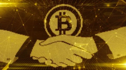 Secure global financial network blockchain crypto currencies bitcoin ethereum  Illustrazione stock