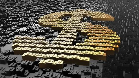 Secure global financial network cryptocurrency blockchain encryption 库存插图