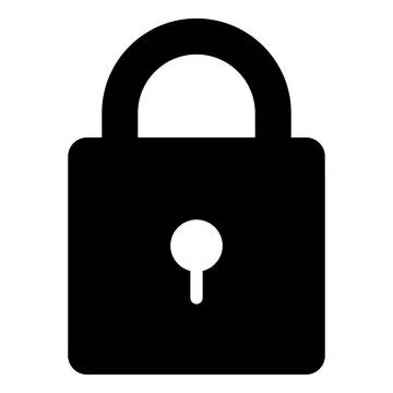 Secure glyph icon vector illustration isolated on white background Stock Illustration
