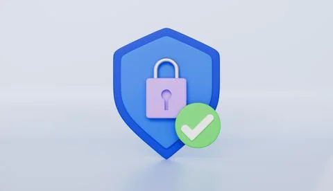 Secure guarding protect, Security, guaranteed, Shield check mark icon symbol Stock Illustration