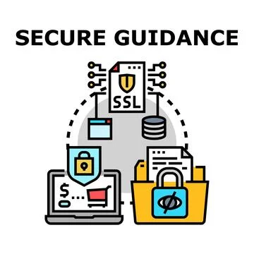 Secure guidance for digital data protection and privacy Stock Illustration