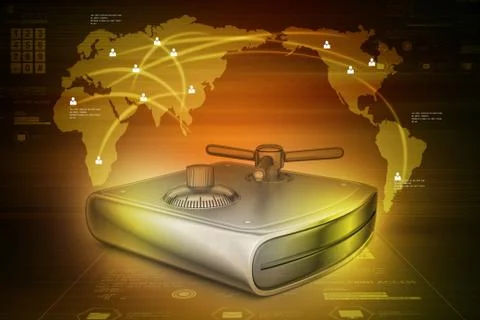 Secure Hard drive Stock-Illustration
