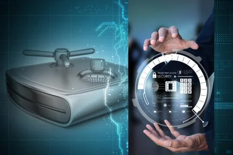 Secure Hard drive Stock Illustration