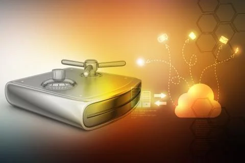 Secure Hard drive Stock-Illustration