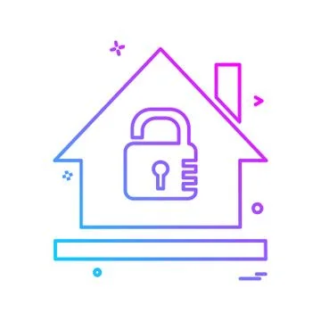 Secure Home icon design vector イラスト素材