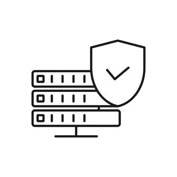Secure Hosting Icon. Flat Design, Vector Illustration. Stock Illustration
