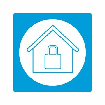 Secure House - White Moon Sty... Stock Illustration