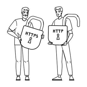 Secure https http vector イラスト素材