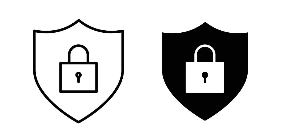 Secure icon bundle for website design projects Stock Illustration