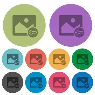 Secure image alternate color darker flat icons Stock Illustration