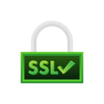 Secure internet connection SSL icon. SSL safe guard. Vector stock illustration Ilustración de archivo