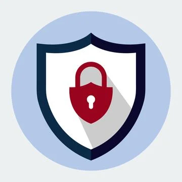 Secure internet Flat design icon Illustrazione stock