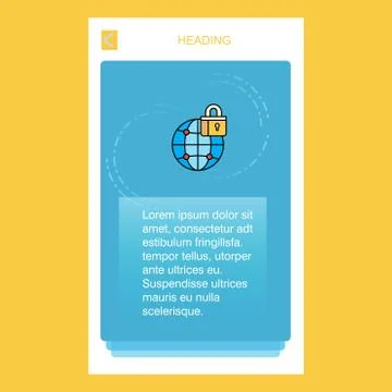 Secure internet  mobile vertical banner design design. Vector イラスト素材