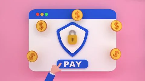 Secure internet payment concept. Stock Illustration