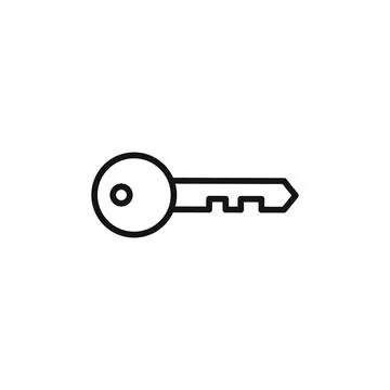 Secure Key Icon Perfect for Authentication and Access Stock Illustration