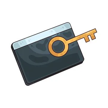 Secure Key illustration Illustrazione stock
