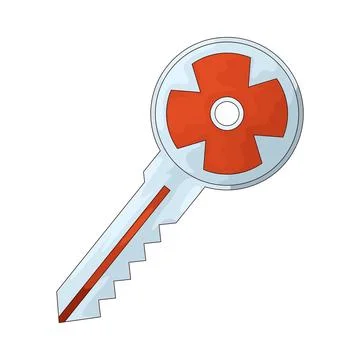 Secure Key illustration Illustrazione stock