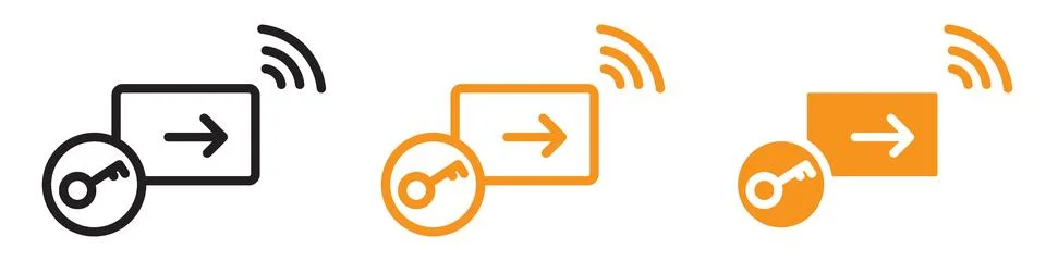 Secure Keycard Access Icon for Security and Entry Control Graphics Essentia.. 스톡 일러스트