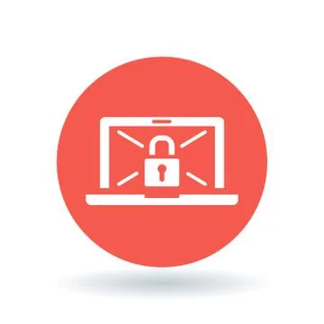 Secure laptop icon Stock Illustration