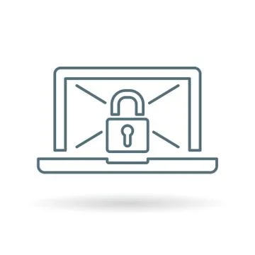 Secure laptop icon Stock Illustration