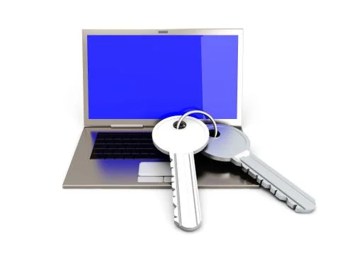 Secure laptop.. Stock Illustration
