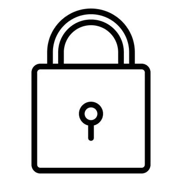 Secure line icon vector illustration isolated on white background 스톡 일러스트