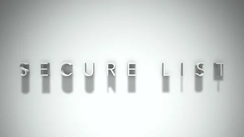 Secure list 3D title animation with shadows on a white background Video stock 297466967