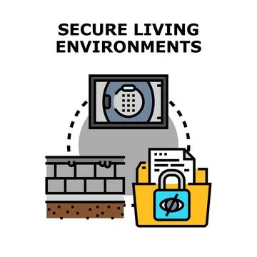 Secure living environments ensuring safety and protection Stock Illustration