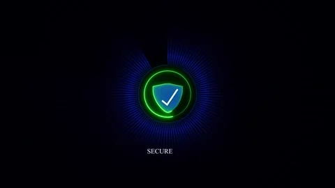 Secure loading indicator clean interface animation for modern apps. Secure .. Stock Footage 334613037