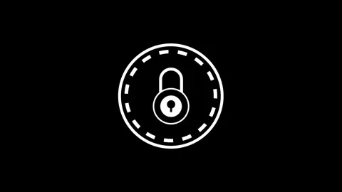Secure Lock Emblem Stock Footage 336063947