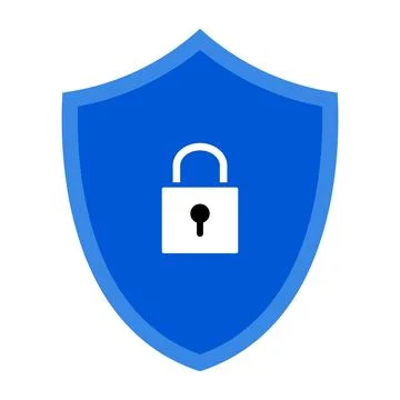 Secure Lock Shield Icon Vector Illustration Stock Illustration