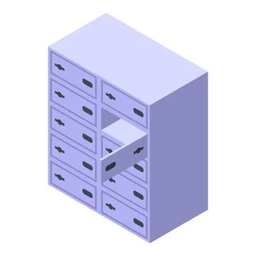 Secure locker storage icon isometric vector. Room closet Stock Illustration