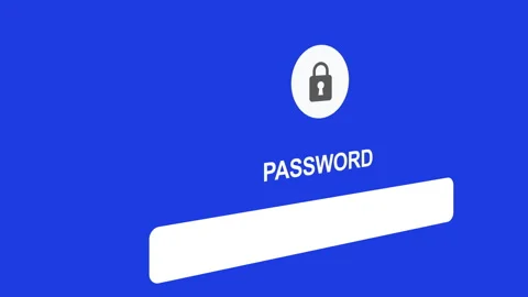 Secure Login Access with Password Input and Lock Icon Animation 스톡 동영상 333128813