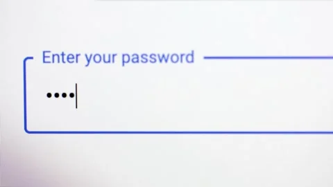 Secure Login Access, Typing Password and Authentication. Digital Privacy Stock Footage 254417381